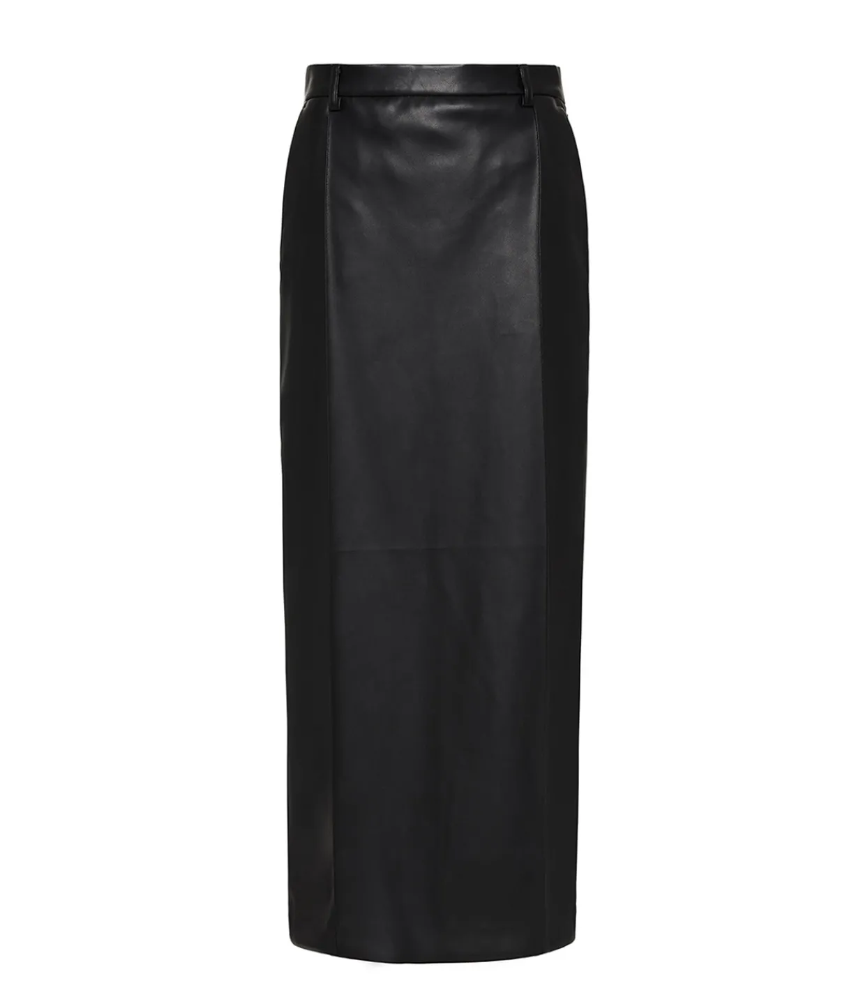 Esse Studios Classico Leather Midi Skirt in Black Sale