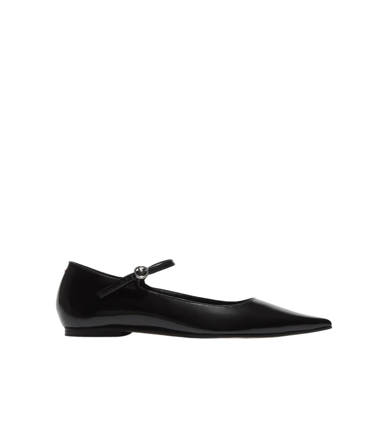 Aeyde Cleo Leather Flat in Black Best Sale