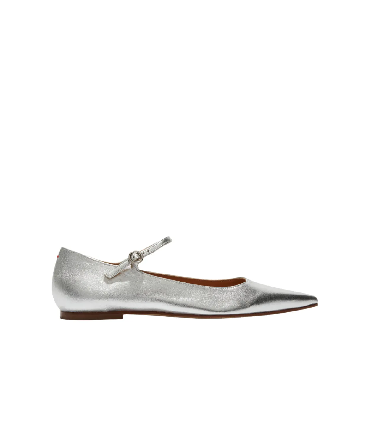 Aeyde Cleo Nappa Flat in Silver Cheap