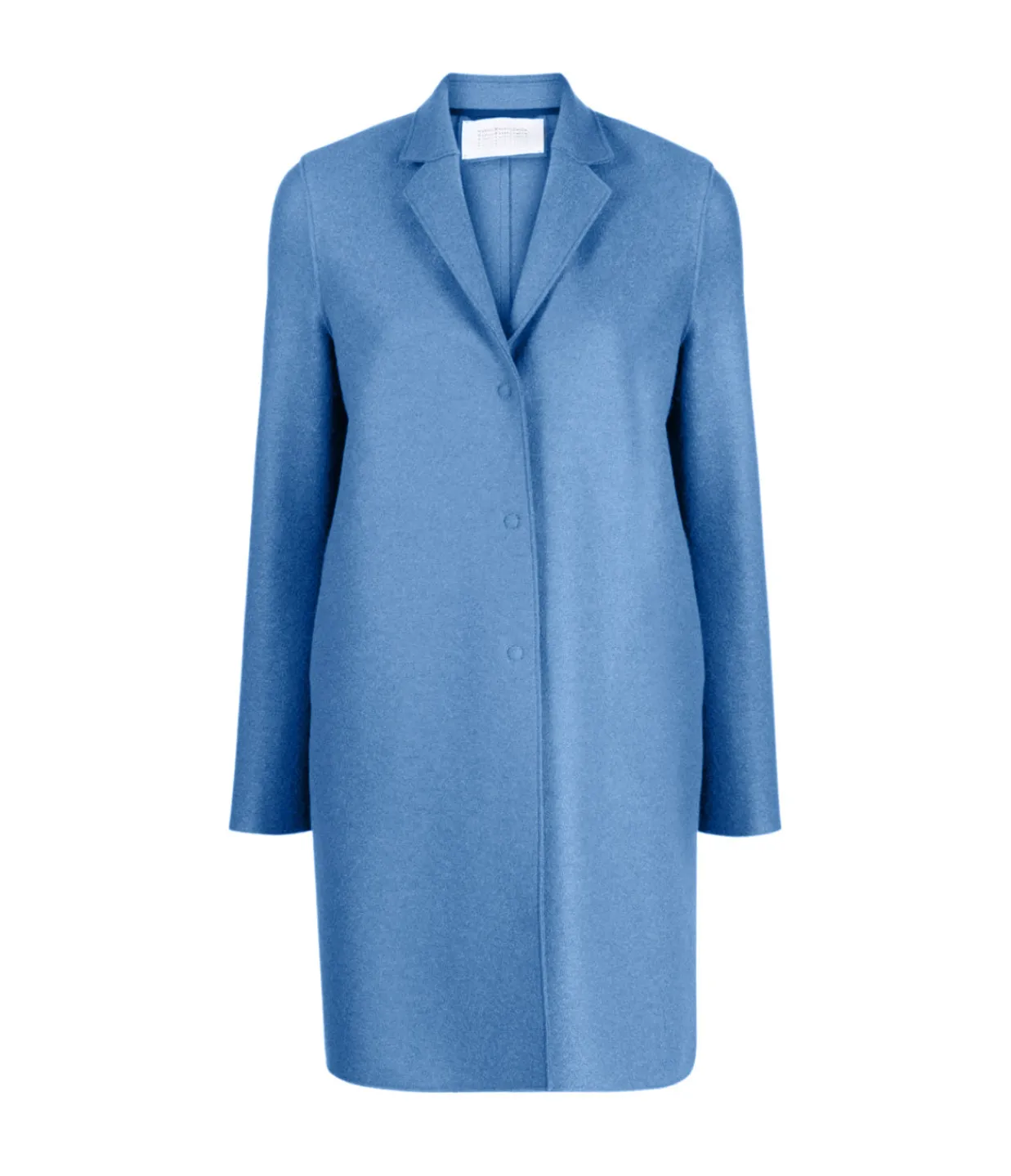 Harris Wharf London Cocoon Coat in Denim Blue Store