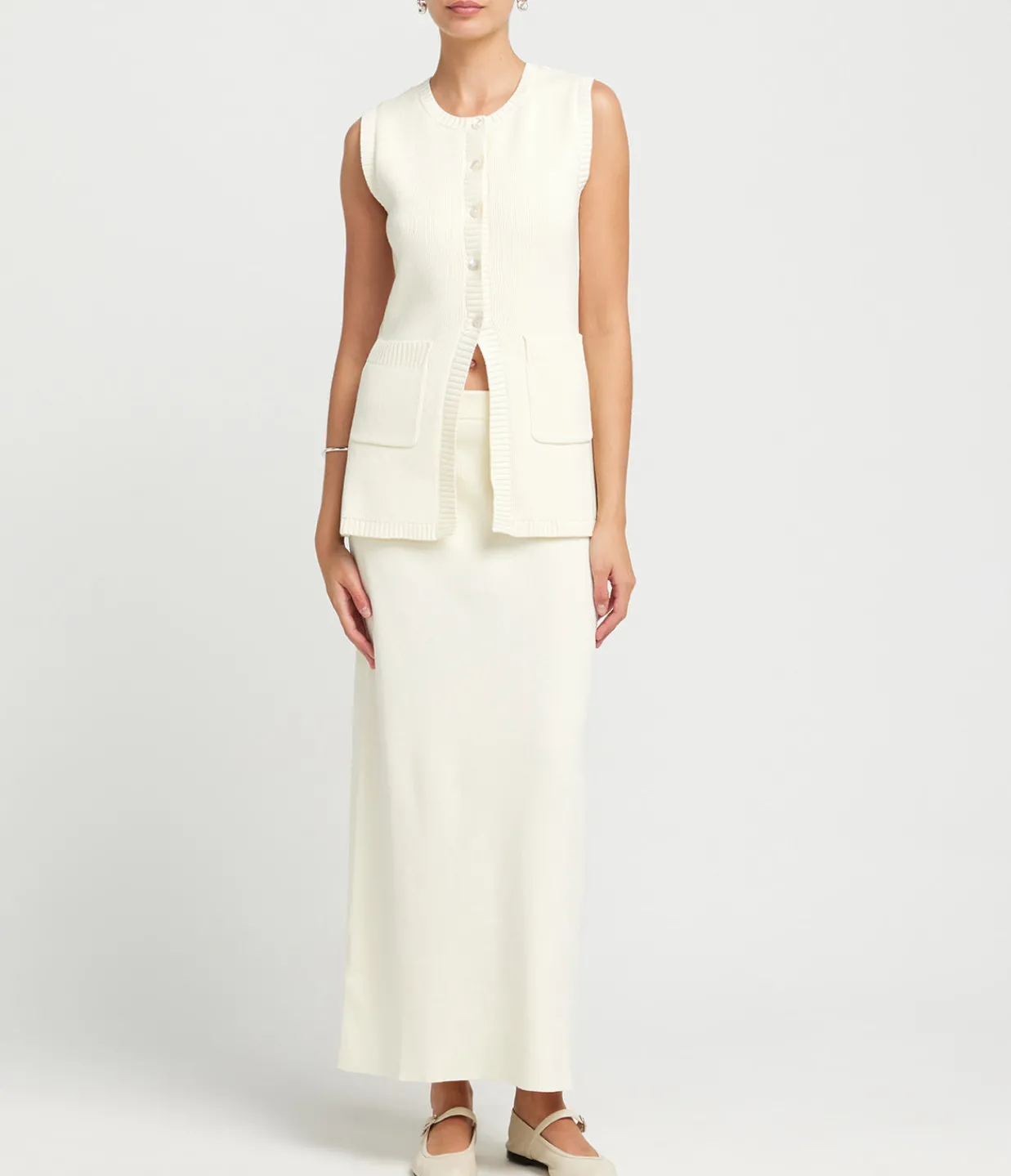 Anna Quan Codie Sleeveless Vest Top in Silence Hot
