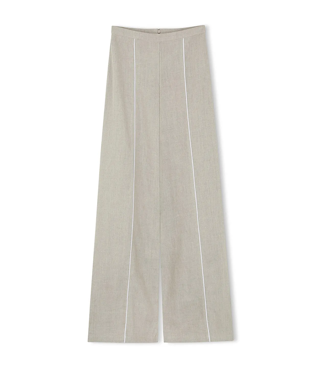 Zulu & Zephyr Contrast Linen Pants in Husk Discount