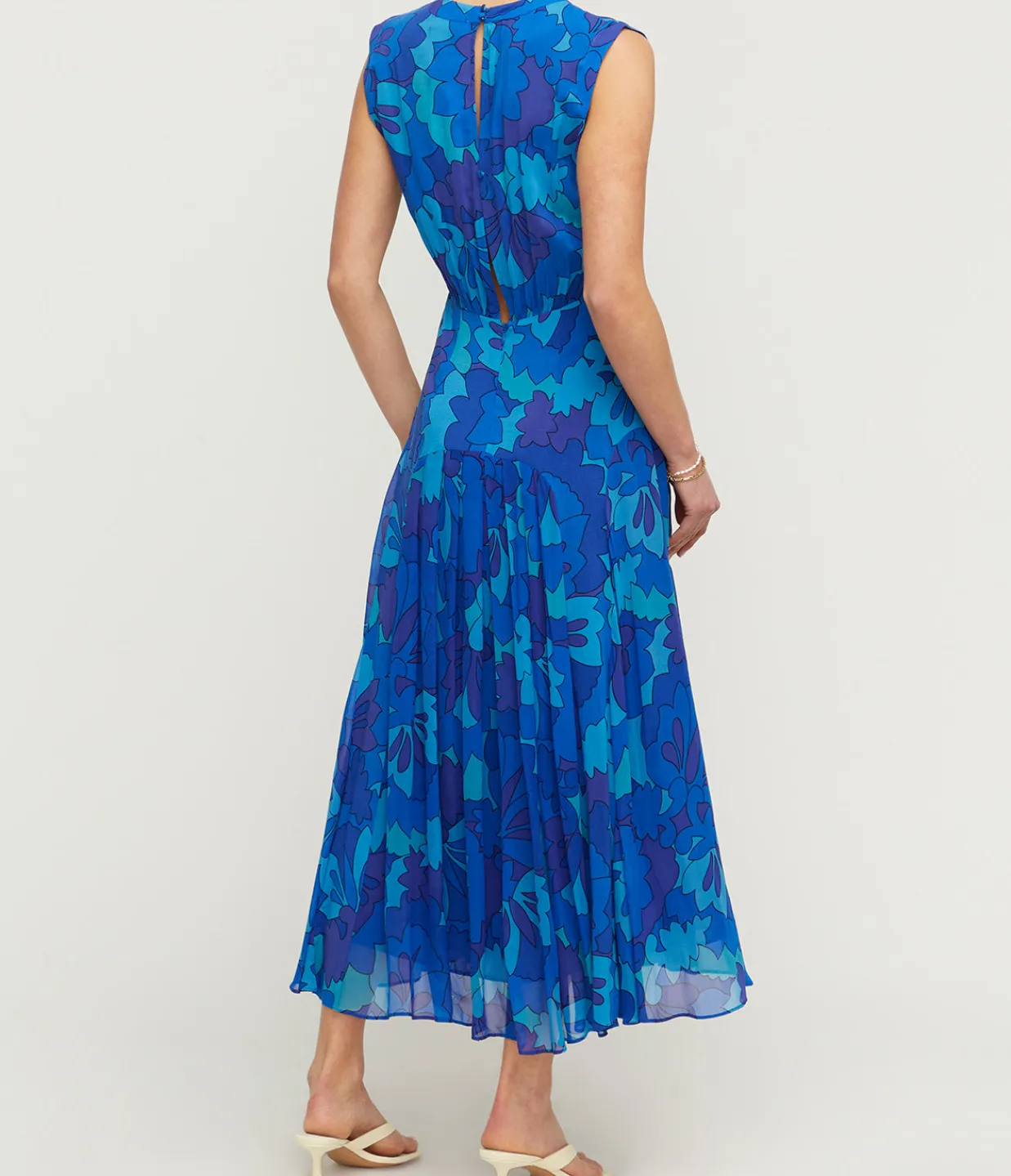 Rixo Coralie Sleeveless Dress in Looking Glass Blue Online