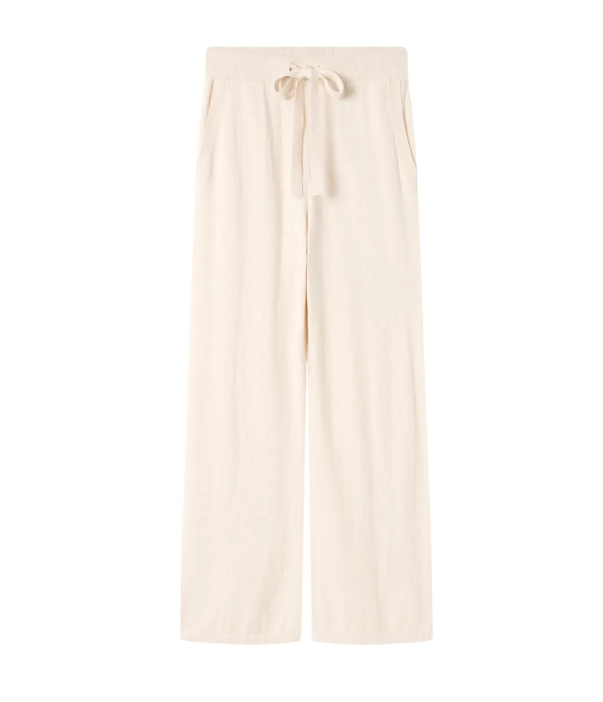 Lee Mathews Cotton Cashmere Wide Leg Pant Oat Neutral Fashion