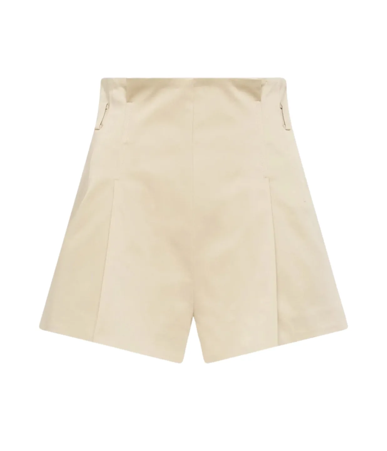St Agni Cotton Paperbag Waist Shorts in Champagne Discount