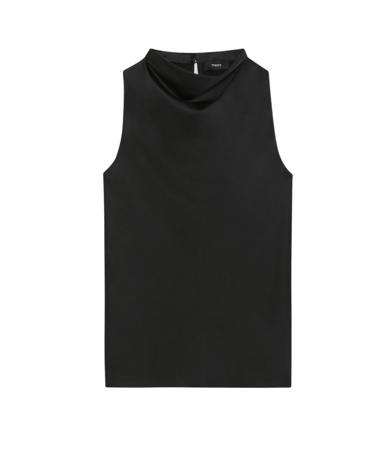 Vince Cowl Neck Bias Satin Top in Black New