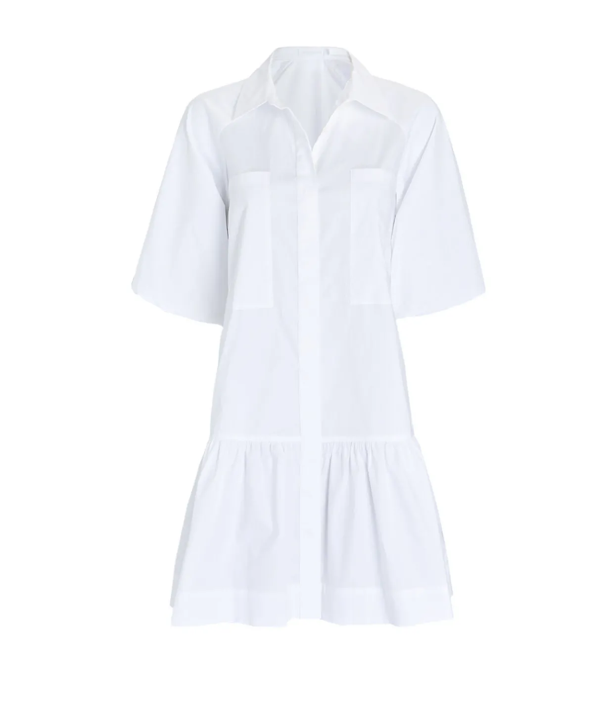 Simkhai Crissy Cotton Poplin Dress in White Discount