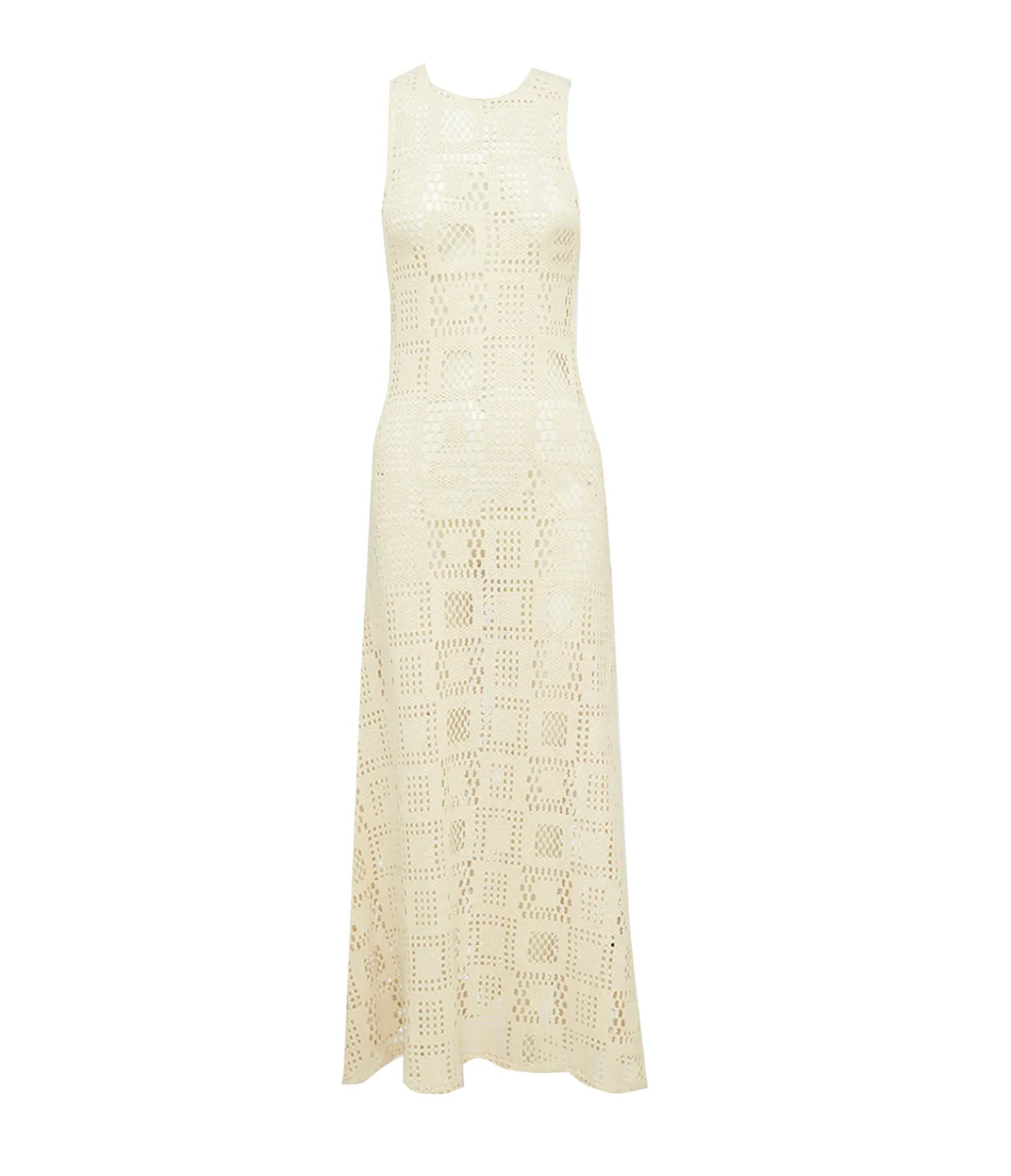 Albus Lumen Crochet Highneck Sleeveless Dress in Cube Sale
