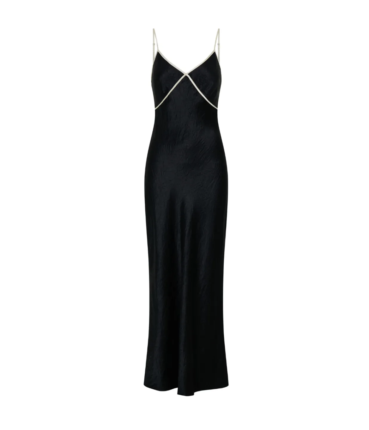 Third Form Crush Contrast Bind Cami Dress in Black and Cream Store