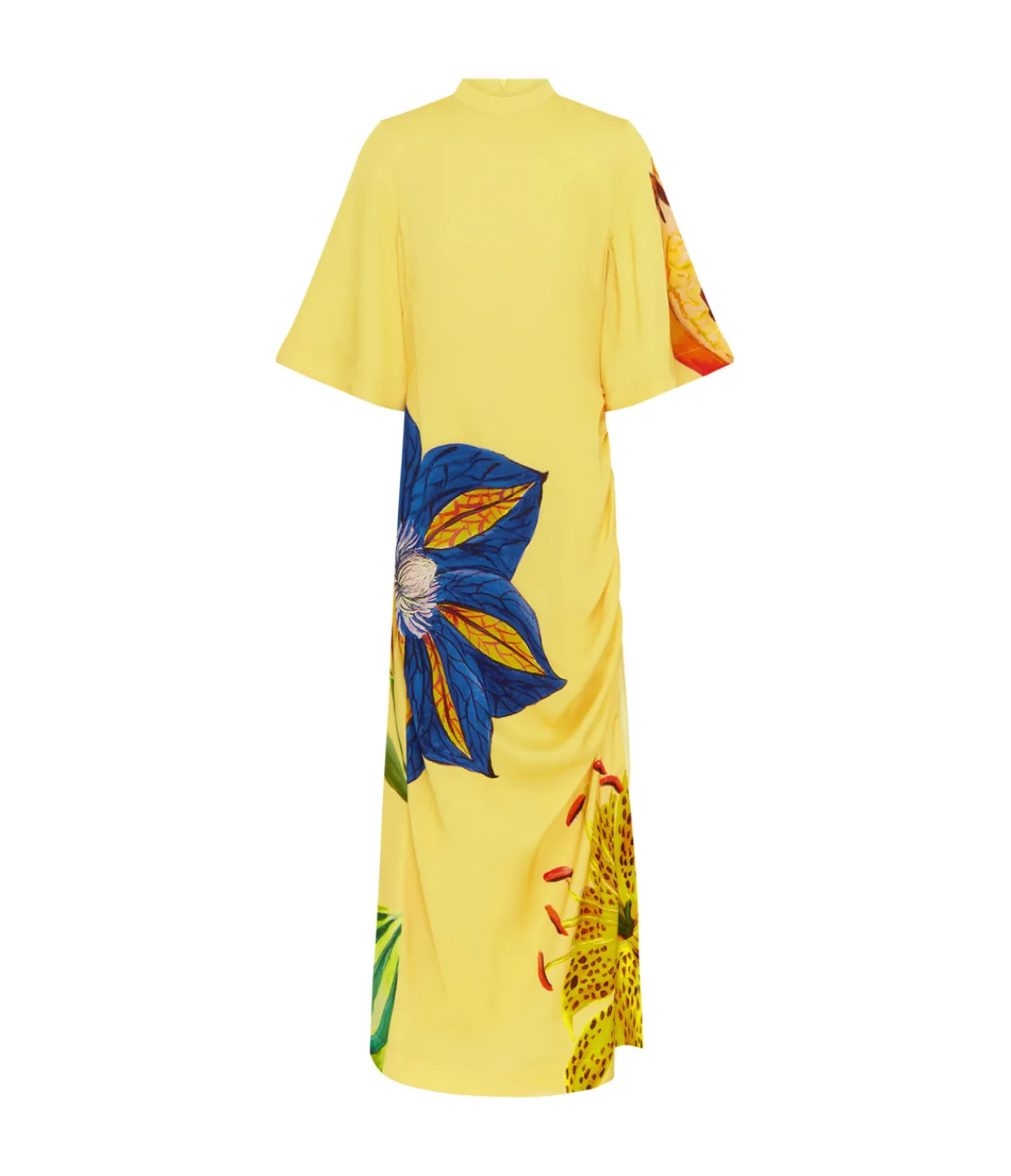 ALEMAIS Dahlia Midi Dress in Lemon Clearance