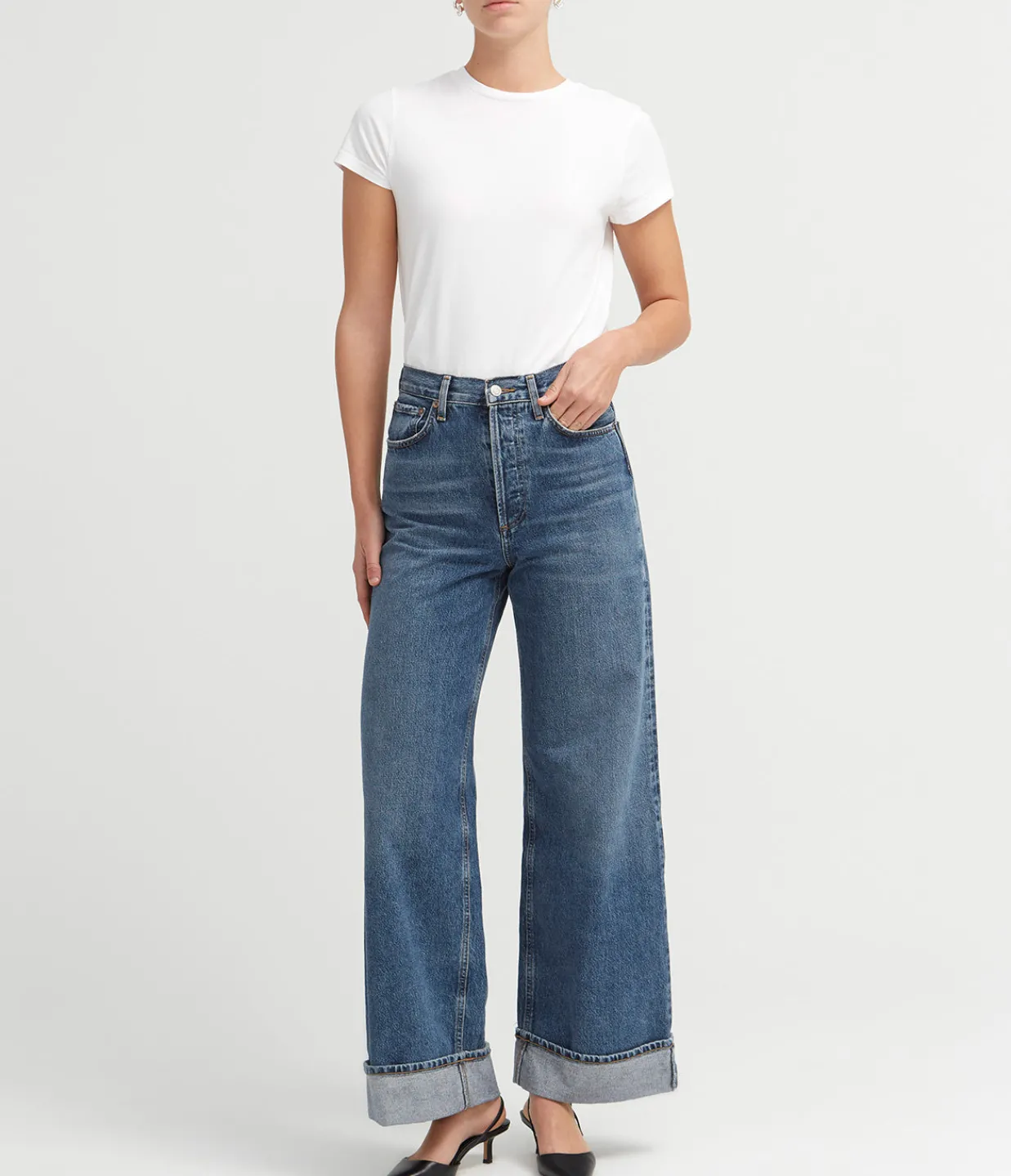 Agolde Dame High Rise Wide Leg Jean in Control Best Sale