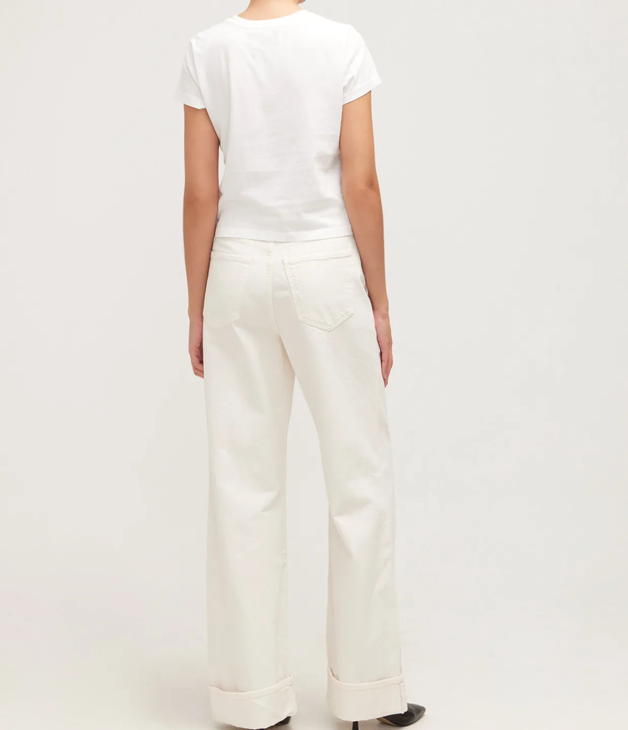Agolde Dame High Rise Wide Leg Jean in Fortune Cookie Discount