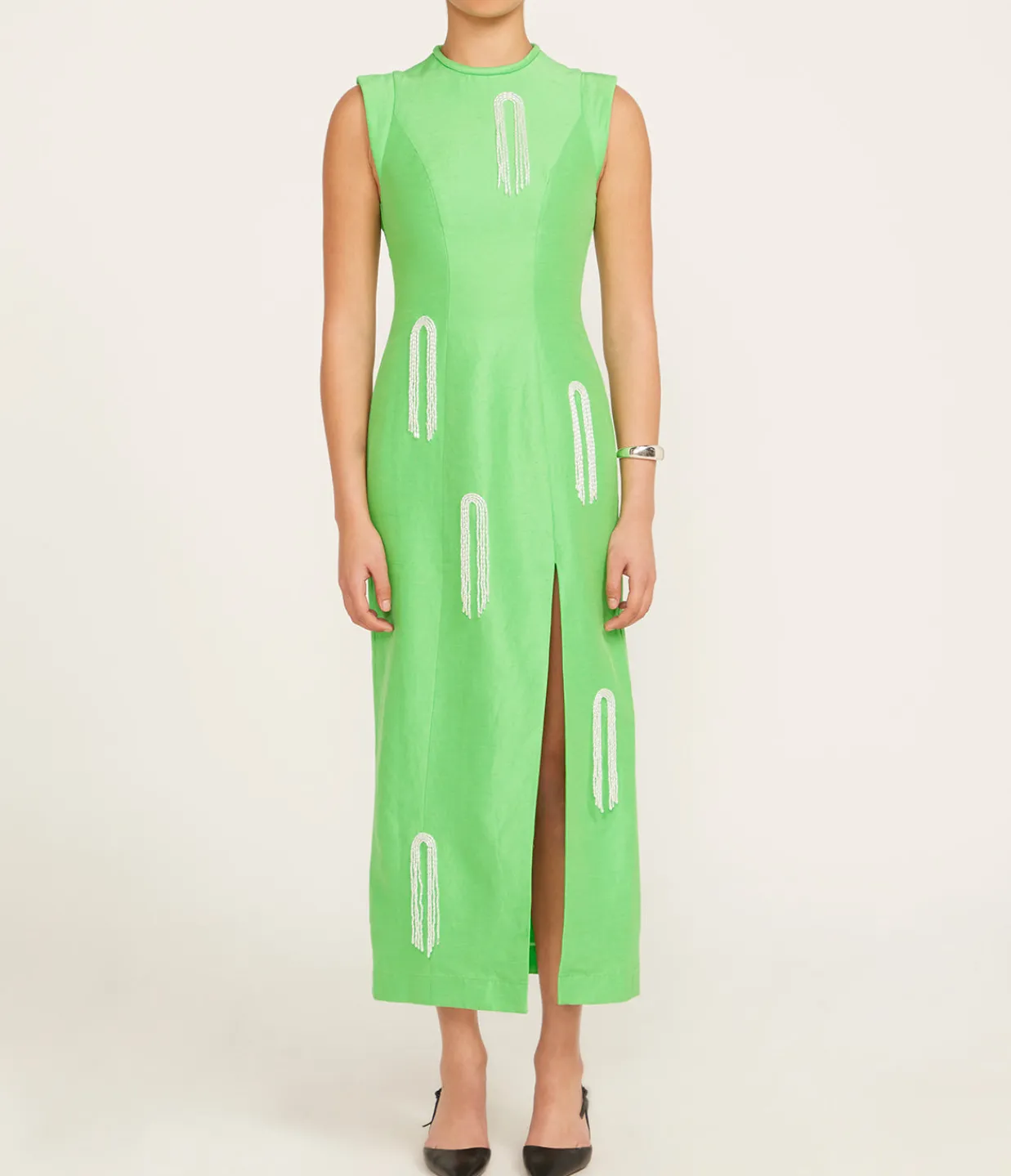 Alemais Dazzle Midi Dress in Green Store