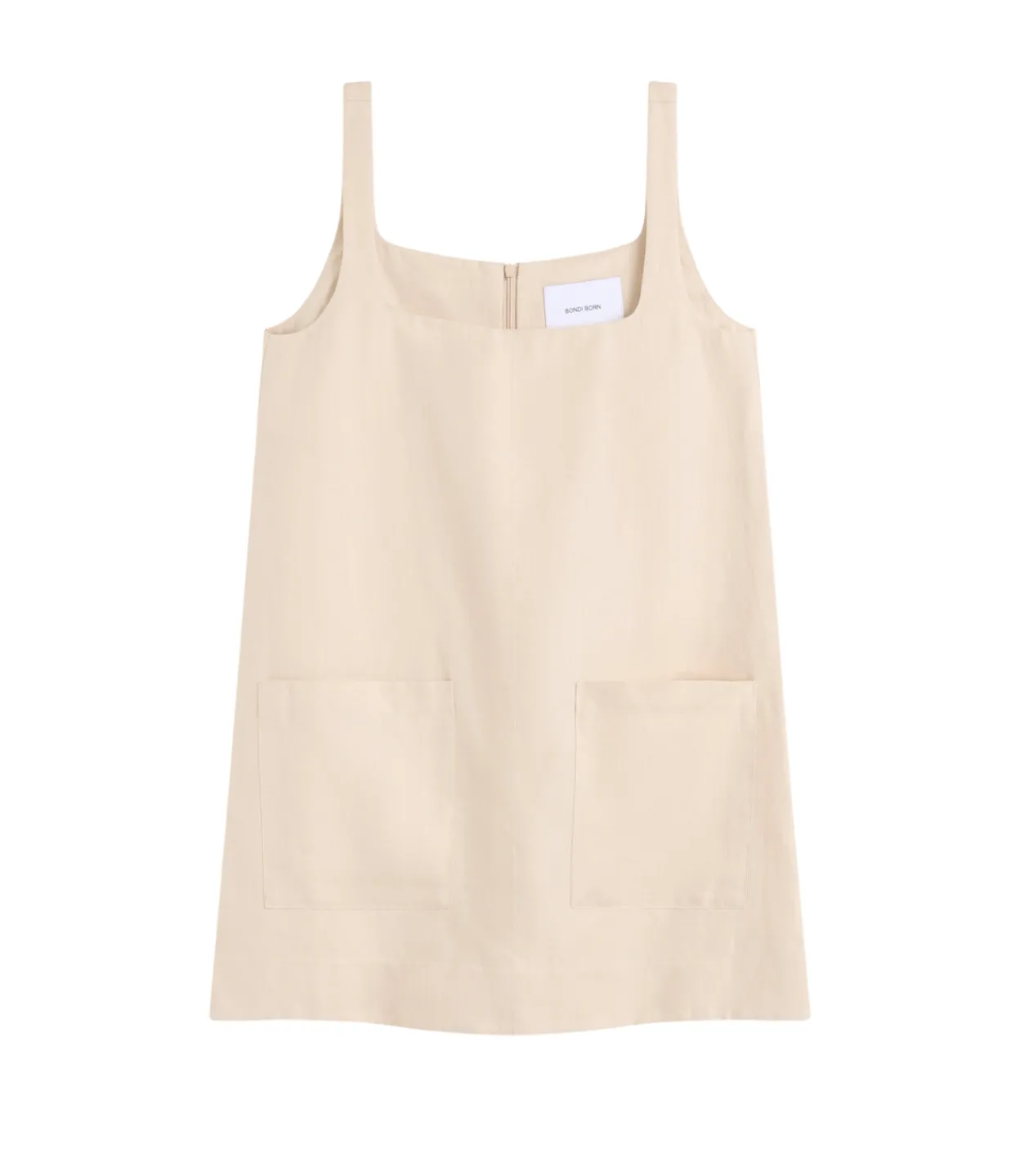 Bondi Born Delphi A-Line Mini Dress in Sand Best