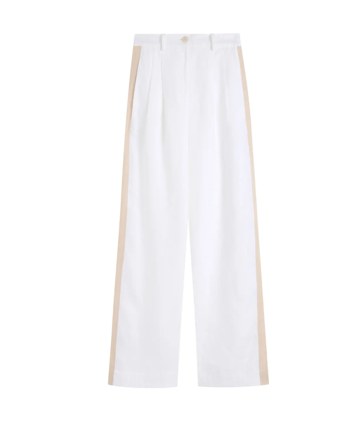 Bondi Born Delphi Two Tone Pant in White and Sand Best Sale