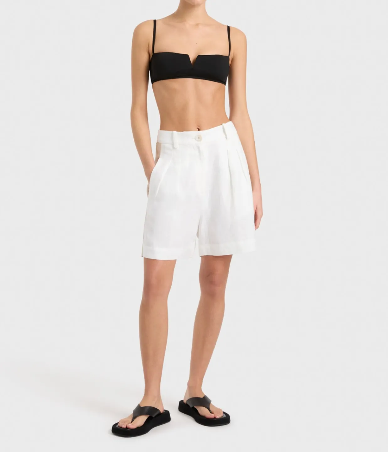 Bondi Born Delphi Two Tone Short in White and Sand New