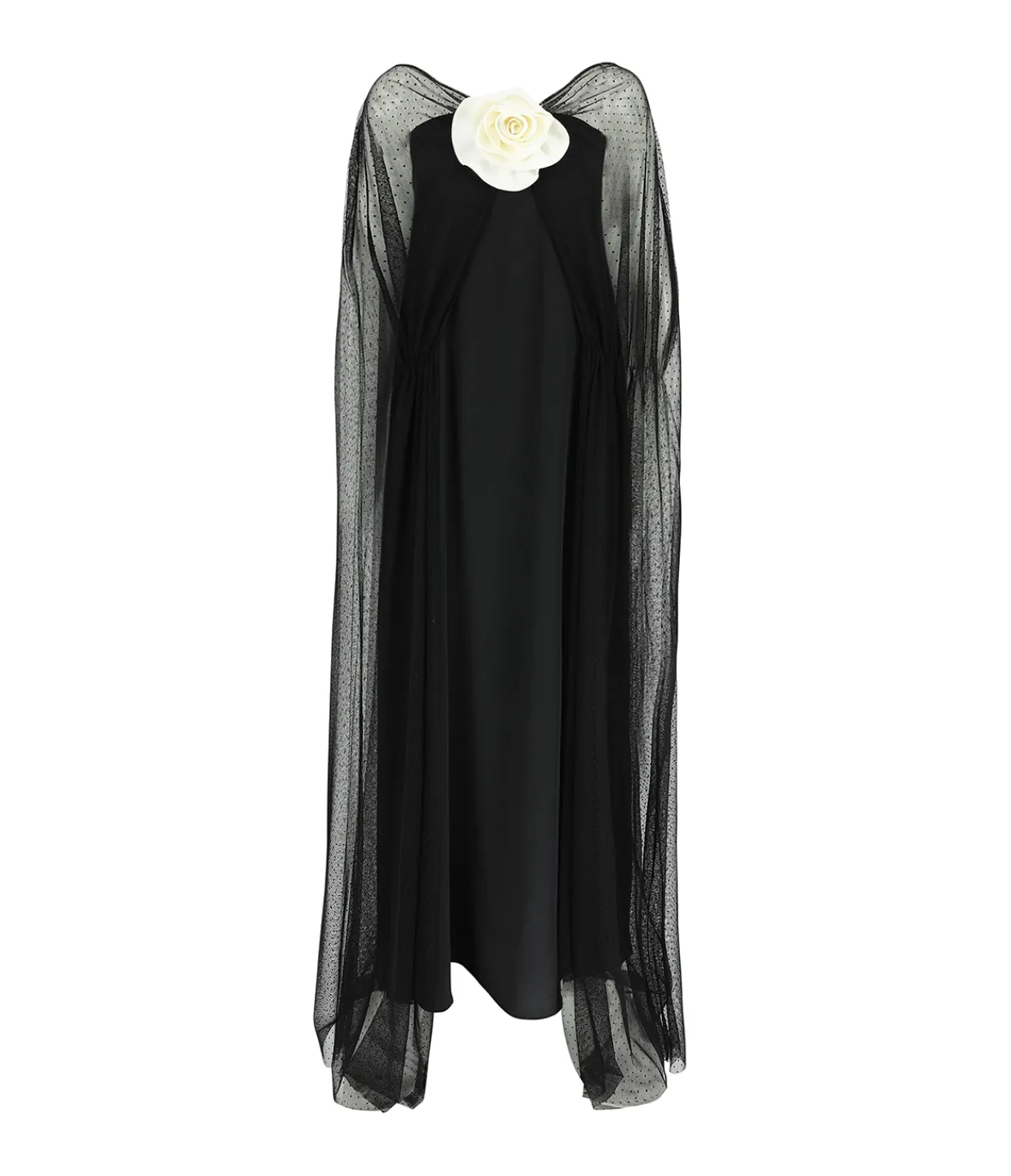 Bernadette Delphine Sheer Maxi Dress in Black Sale