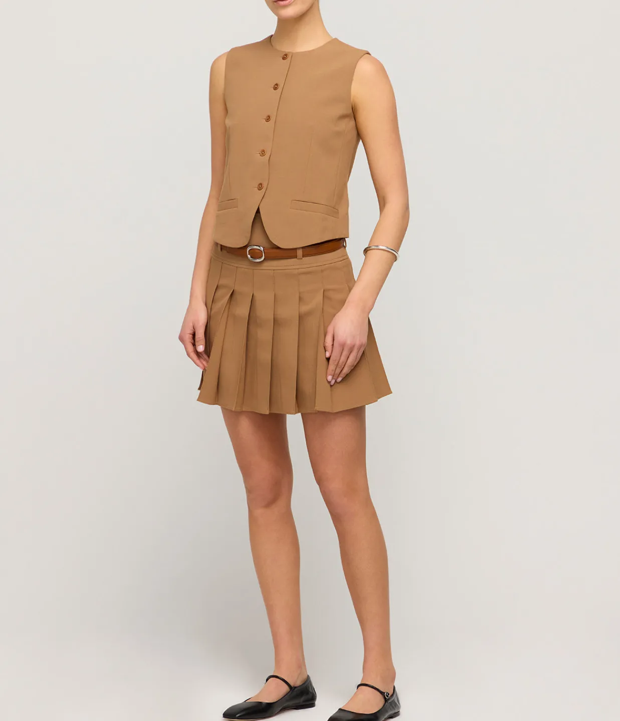 Beaufille Devi Mini Skirt in Camel Store