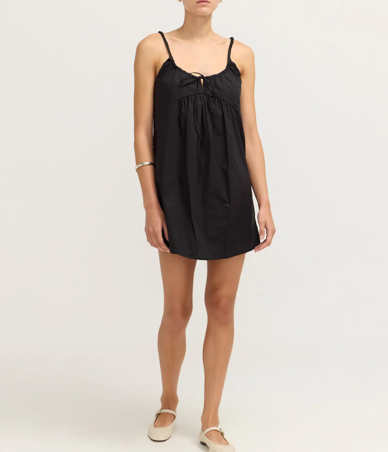Deiji Studios Double V Dress in Black New