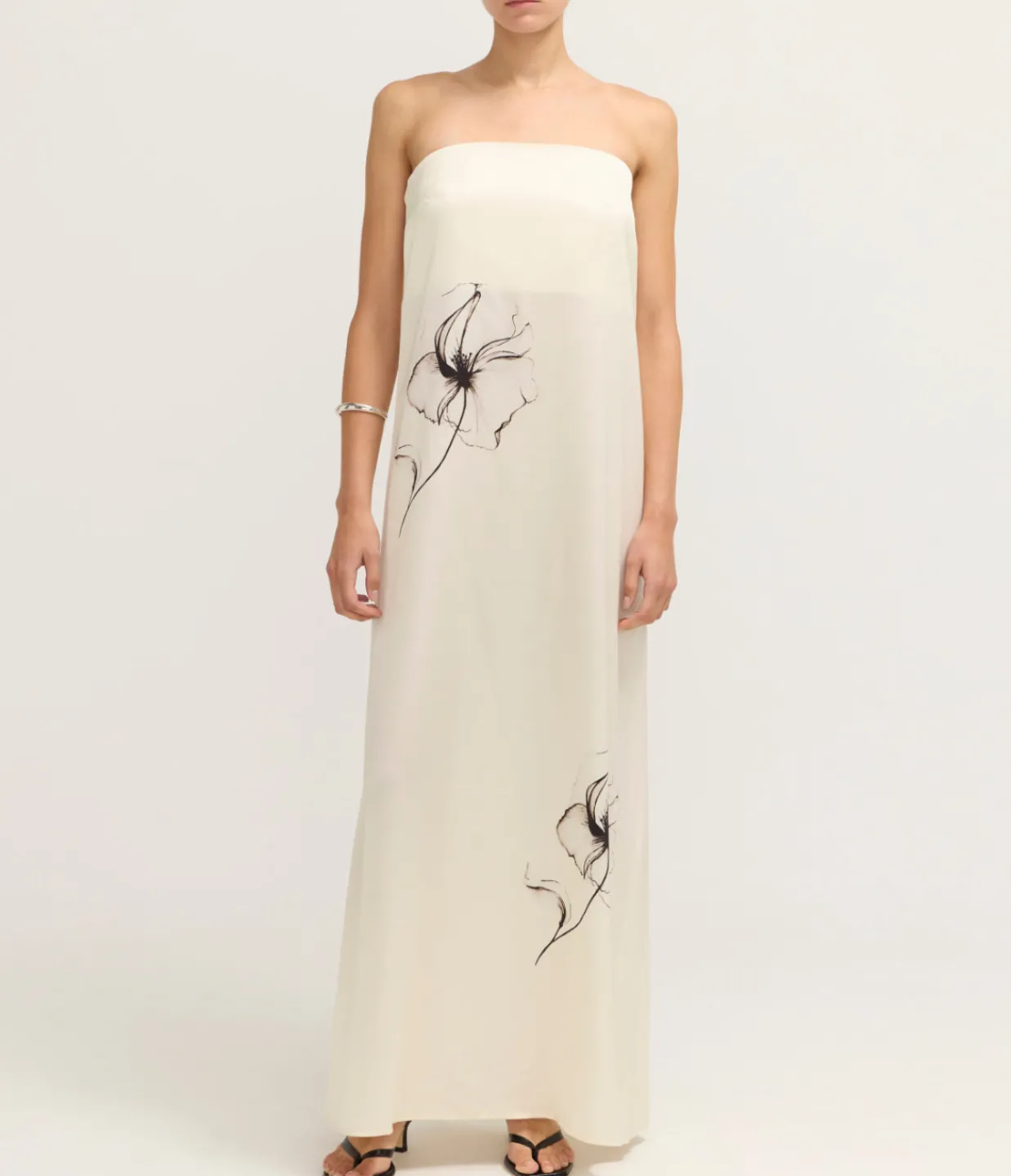 Third Form Dream State Strapless Dress in Cream Floral Cheap