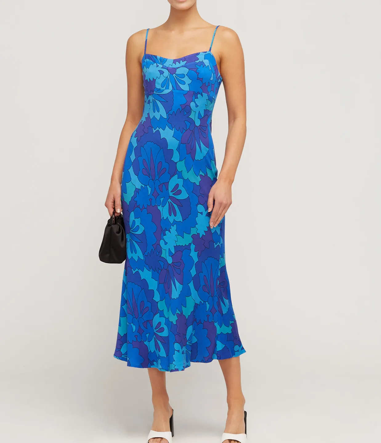Rixo Dulcia Maxi Dress in Looking Glass Blue Shop