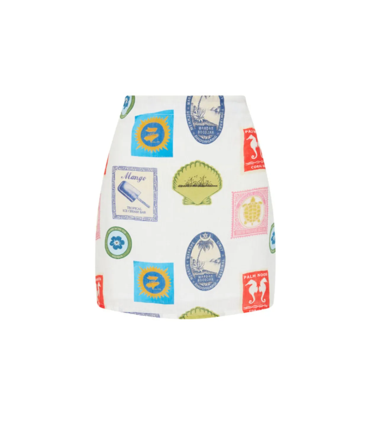Palm Noosa East Mini Skirt in Holiday Stamp Sale