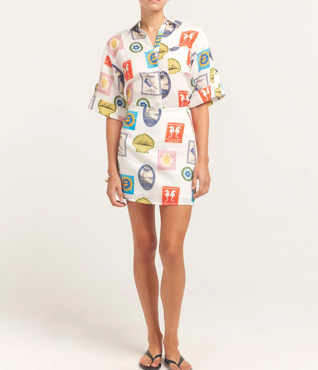 Palm Noosa East Mini Skirt in Holiday Stamp Sale
