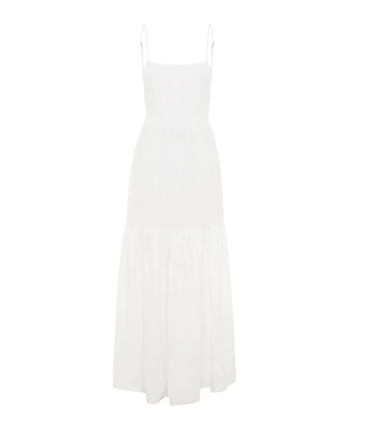 Posse Ellie Linen Maxi Dress in Ivory Flash Sale