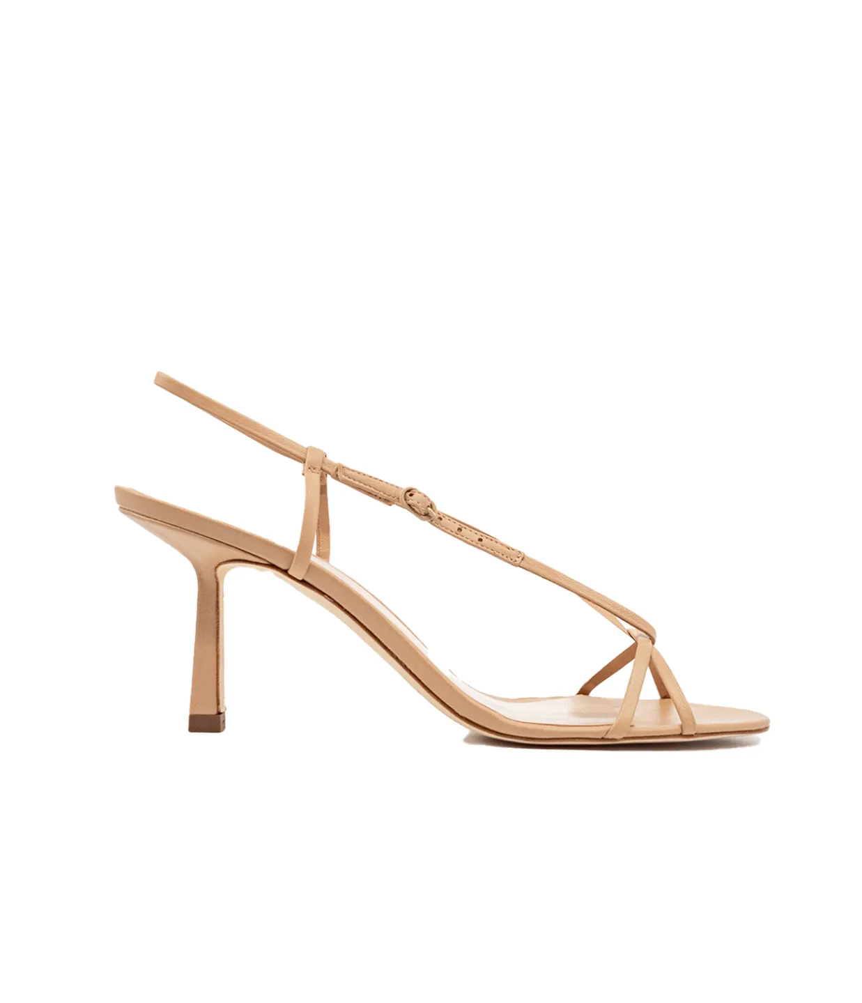Studio Amelia Entwined Strappy Heel in Beige Fashion