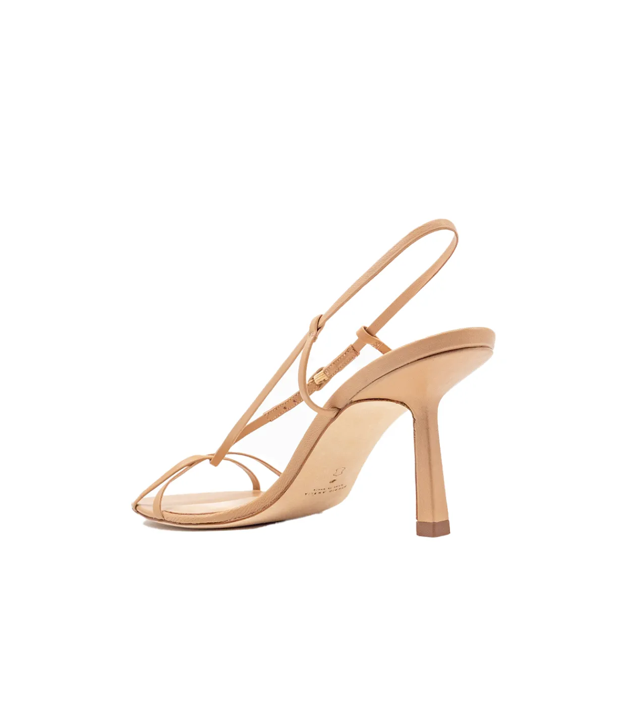 Studio Amelia Entwined Strappy Heel in Beige Fashion