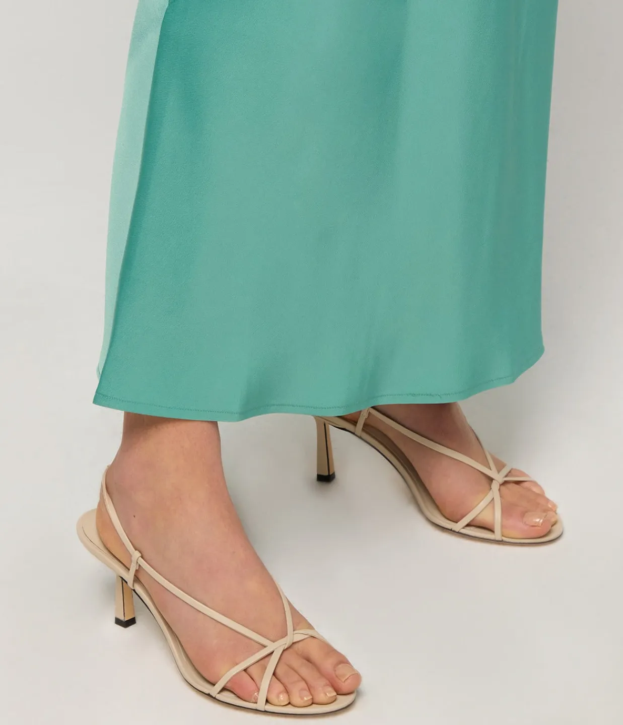 Studio Amelia Entwined Strappy Heel in Stone Cheap