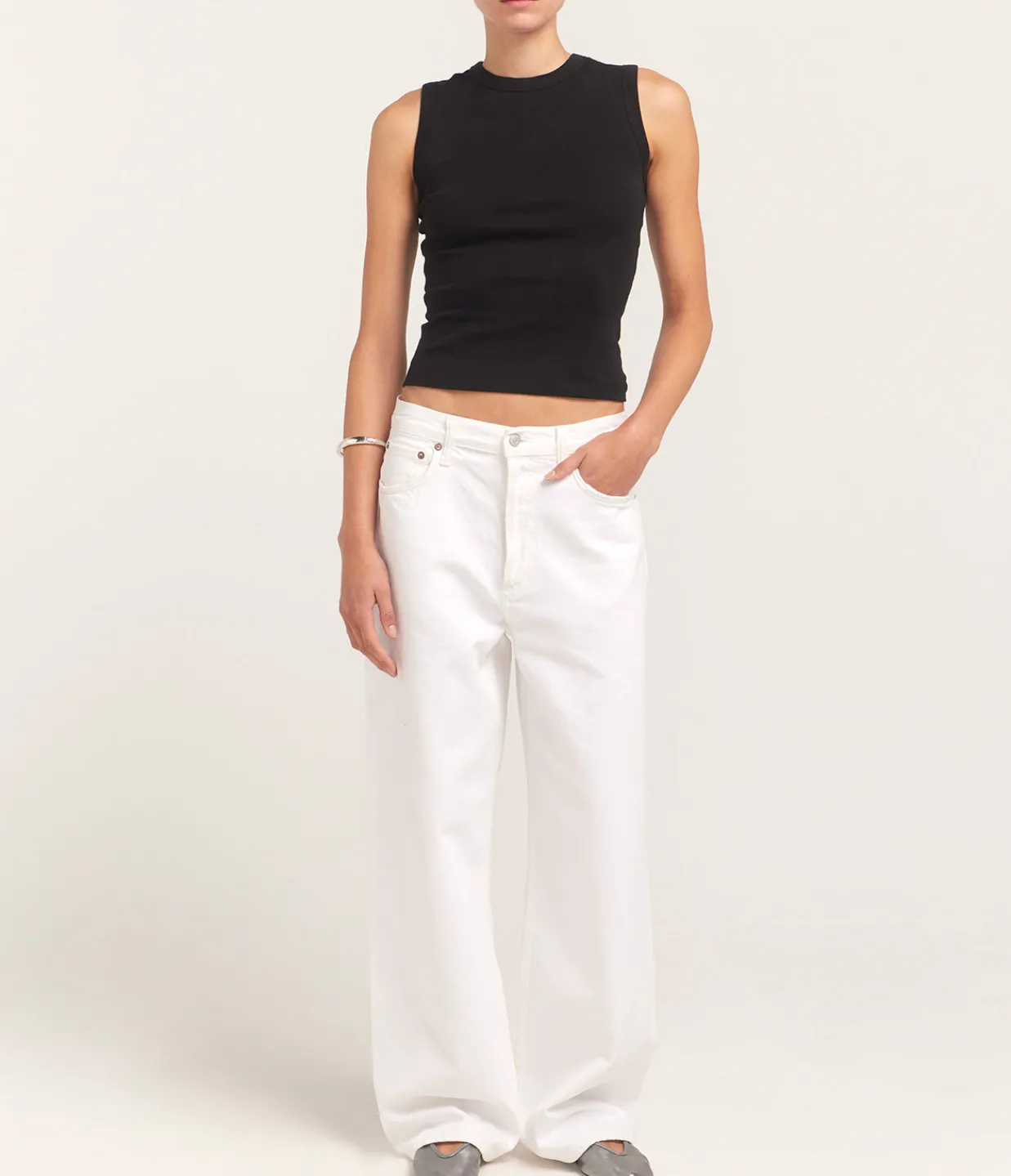 Flore Flore Esme High Neck Tank in Black Cheap