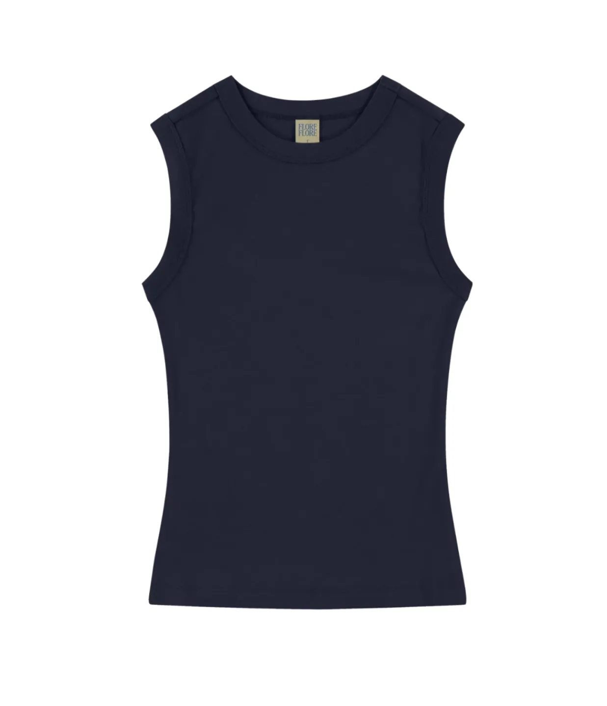 Flore Flore Esme High Neck Tank in Navy Store