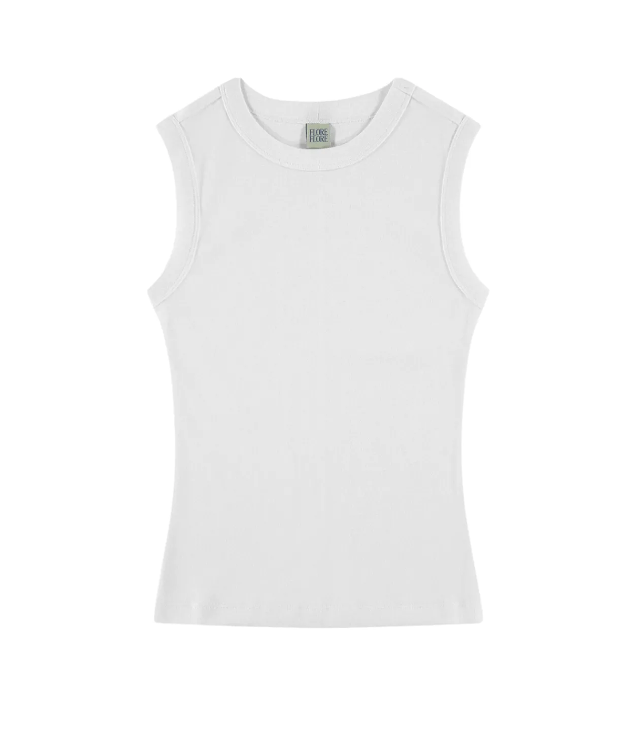 Flore Flore Esme High Neck Tank in White Hot