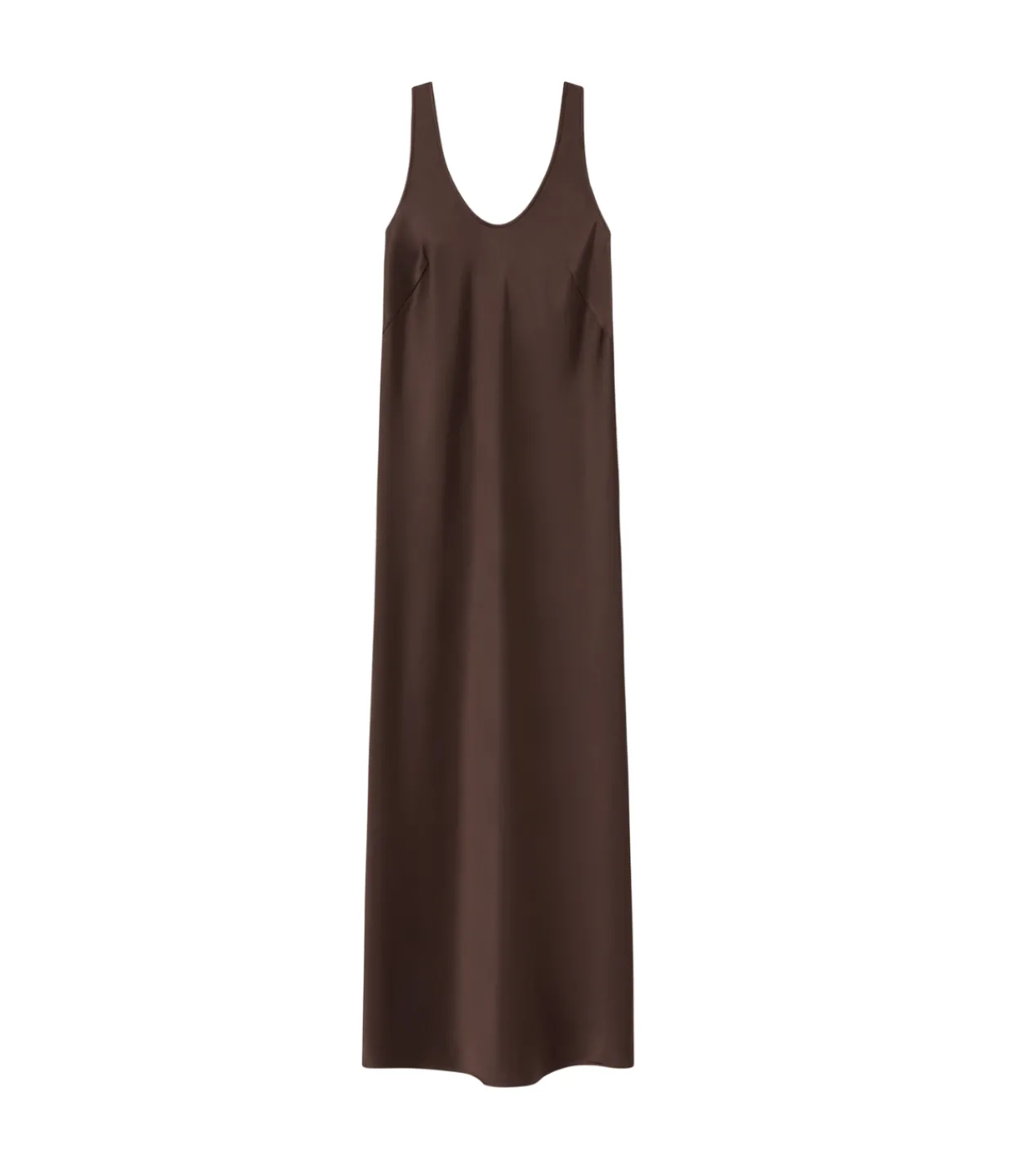 A.Emery Esther Satin Dress in Chocolate Store
