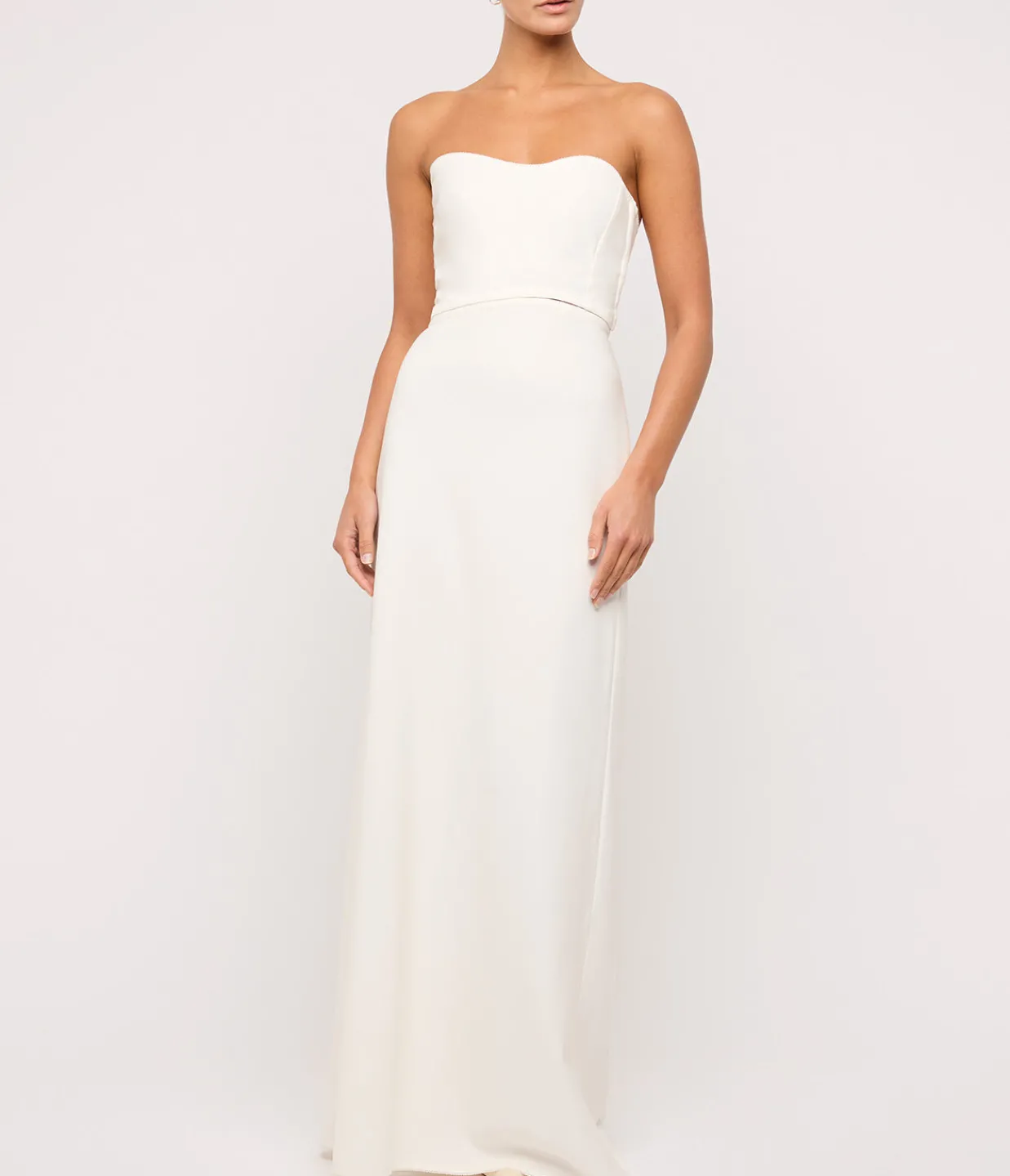 Anna October Fiona Strapless Maxi Dress in White Outlet