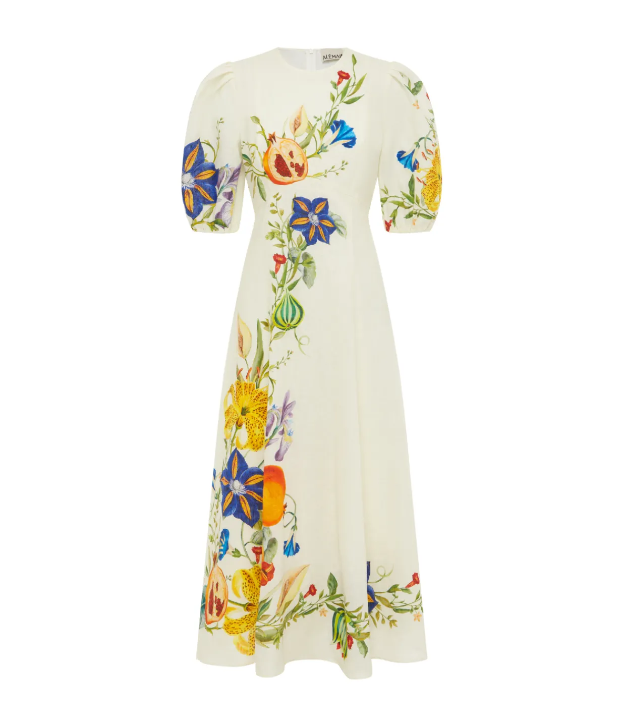 ALEMAIS Flores Midi Dress Hot