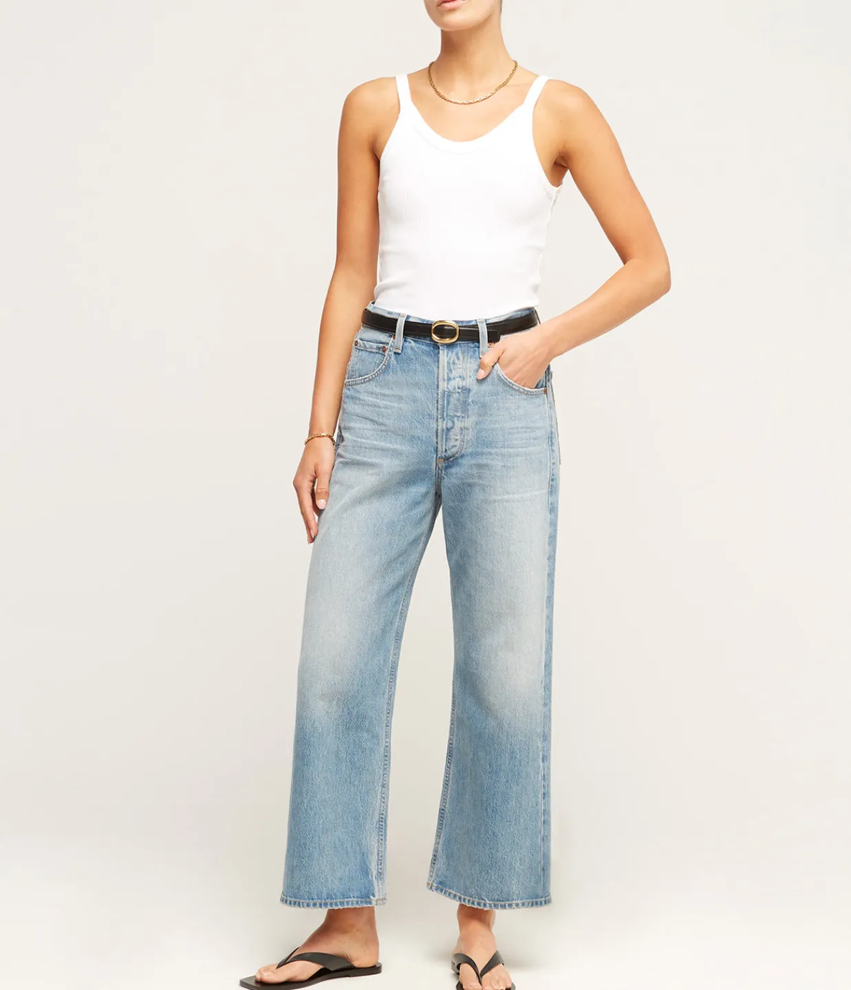 Citizens of Humanity Gaucho Wide Leg Denim in Sodapop New
