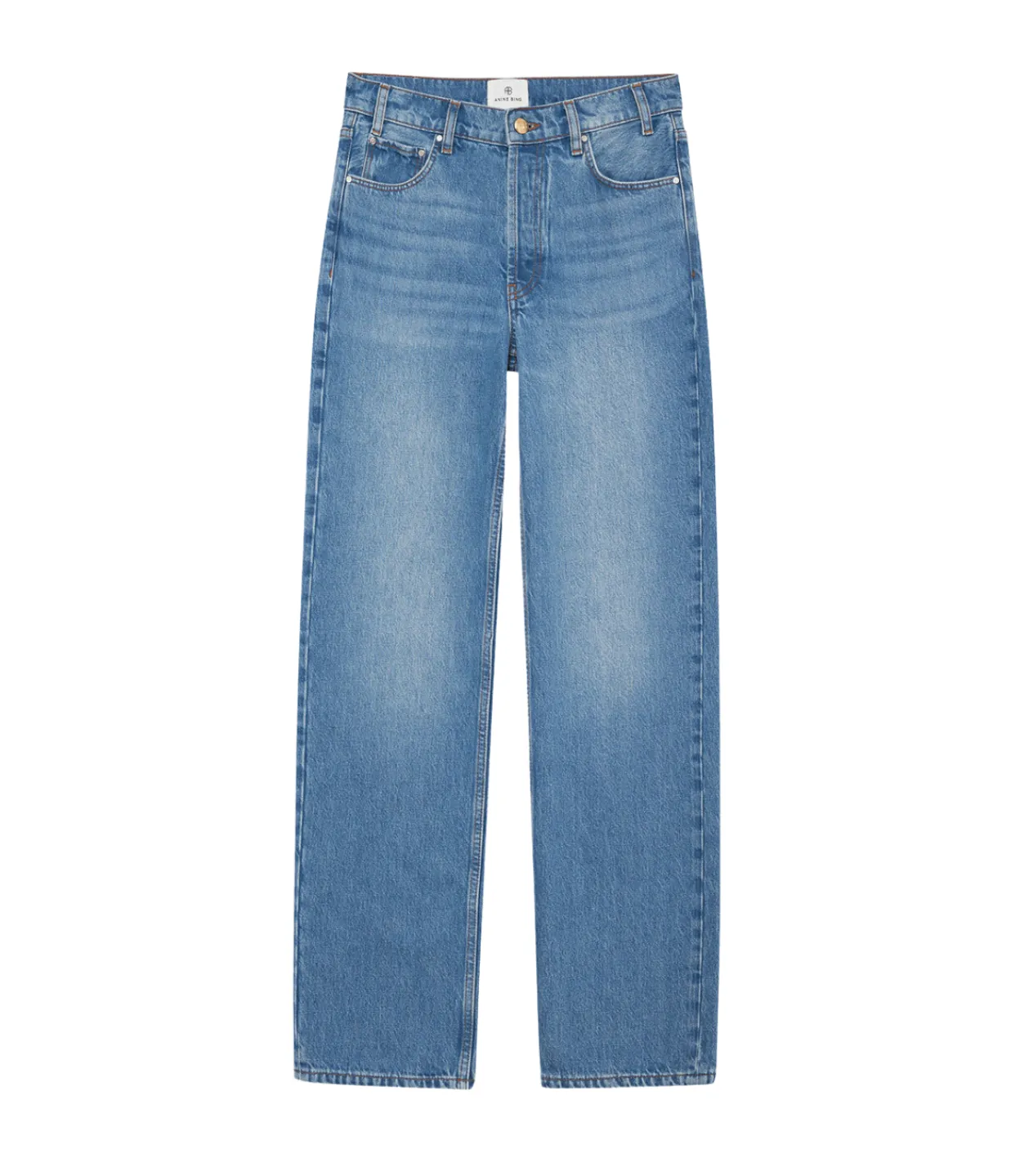 Anine Bing Gavin Long Jean in Atlantic Blue Clearance
