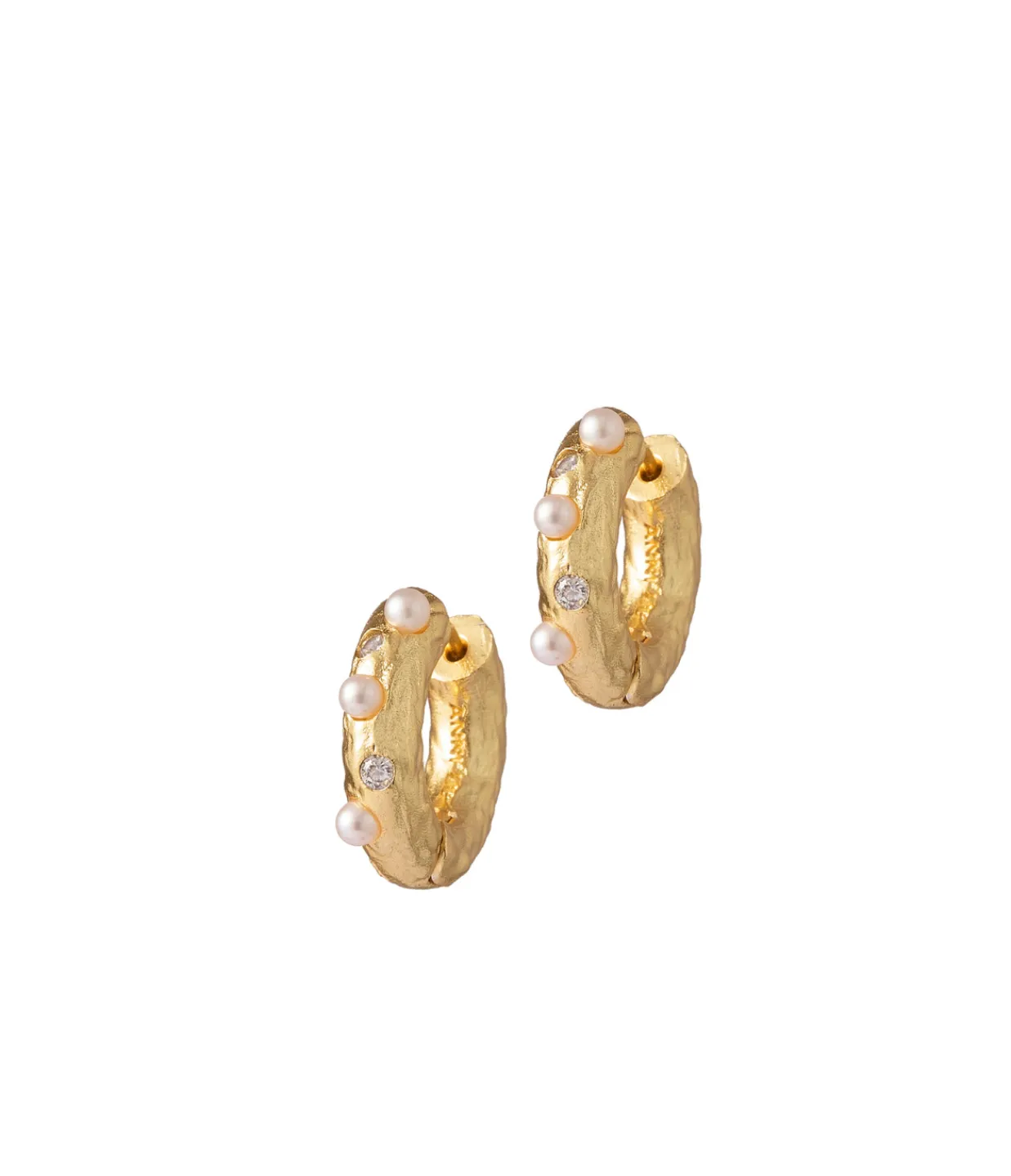 Anni Lu Gem In A Hoop Earring in Gold Hot