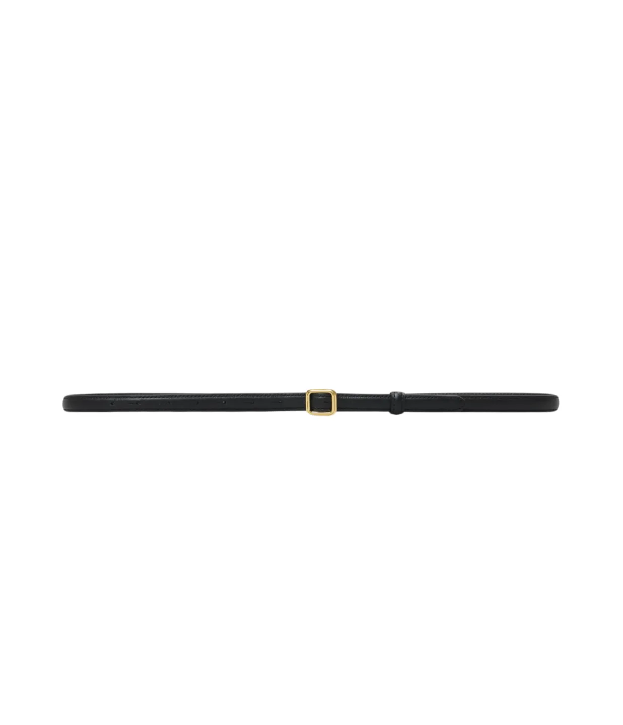 Lie Studio Georgia Slim Belt in Black with Gold Online