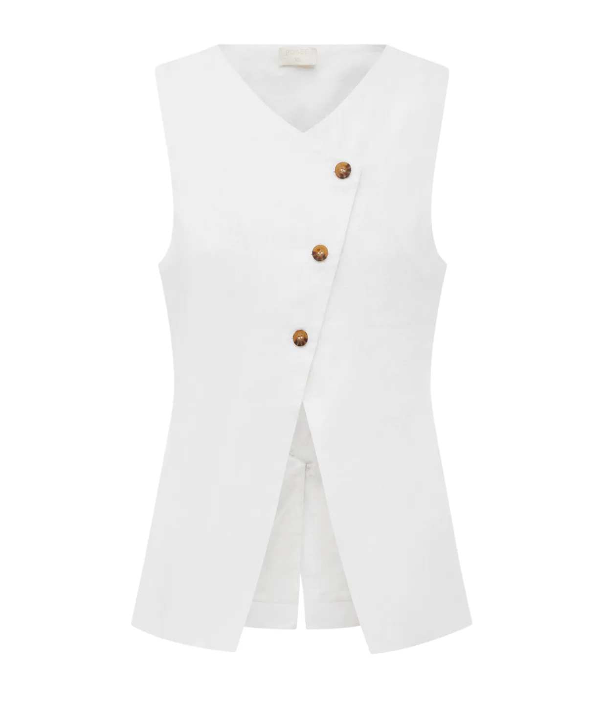 Posse Gigi Asymmetric Gillet in Ivory Online