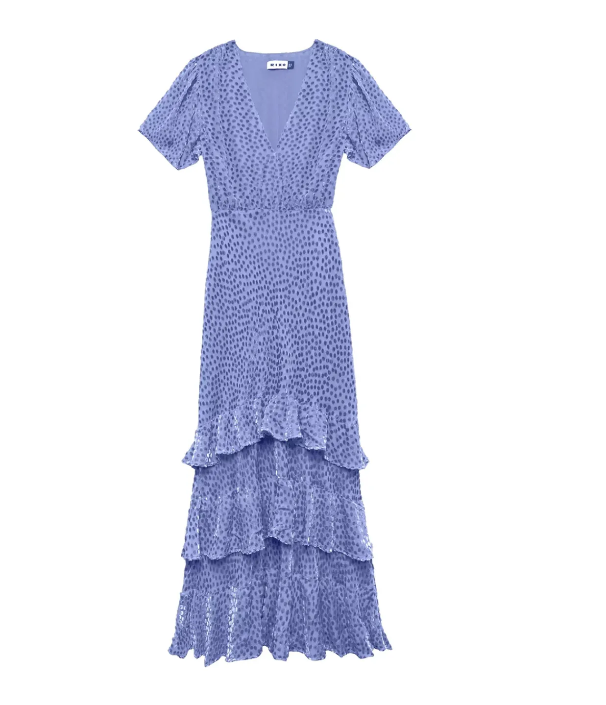 Rixo Gilly Tiered Dress in Slate Blue Sale