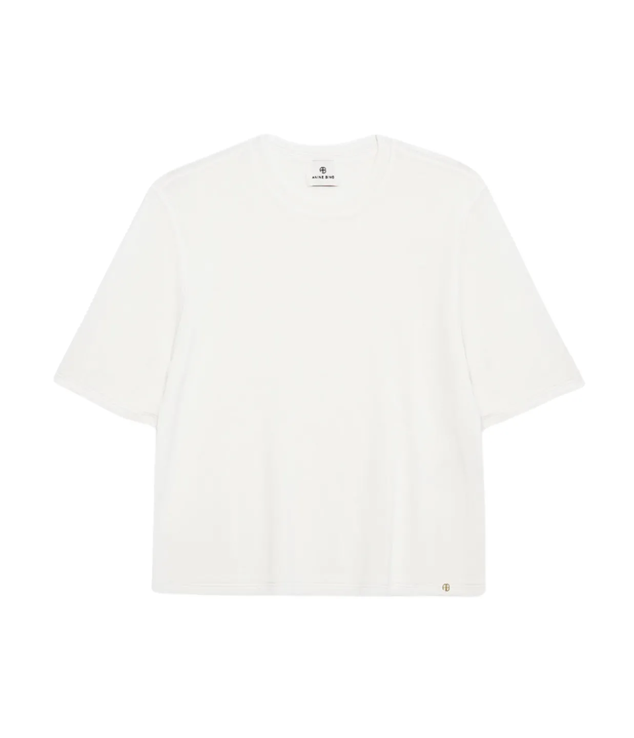Anine Bing Giorgio Short Sleeve Sweater in Ivory Cheap