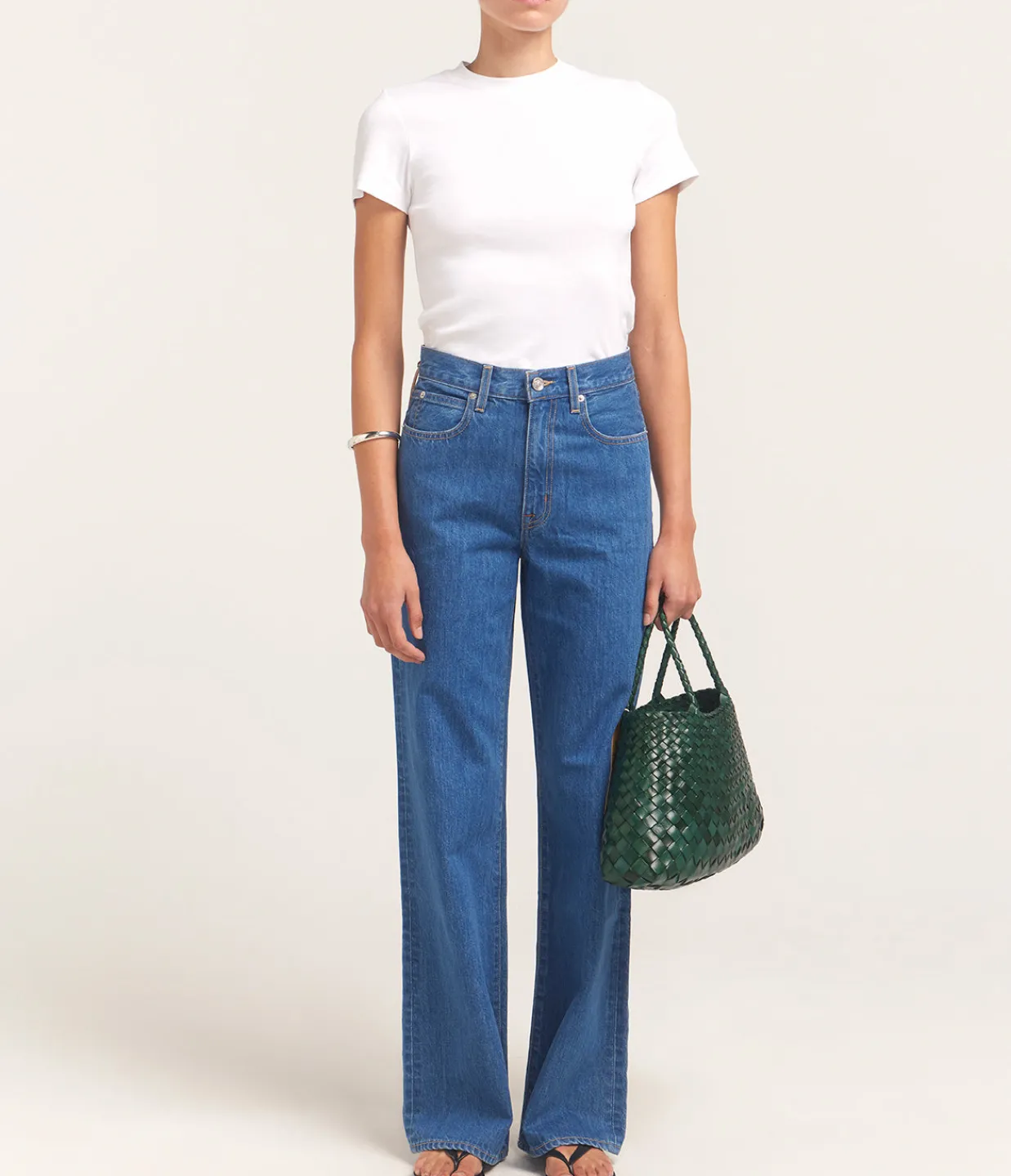 SLVRLAKE Grace High Rise Straight Wide Leg in Freedom Clearance