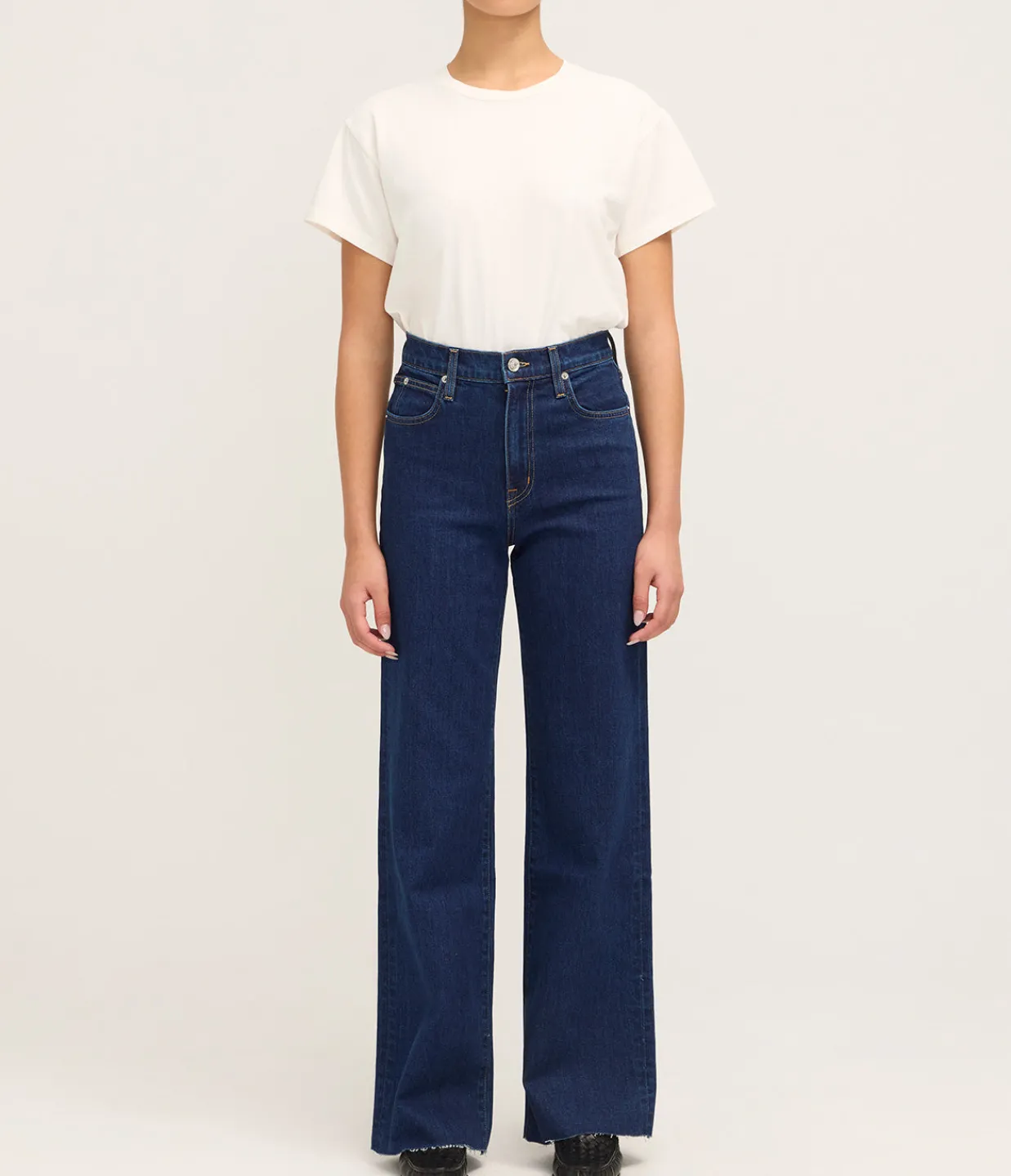 SLVRLAKE Grace High Rise Straight Wide Leg in Western Hero Outlet