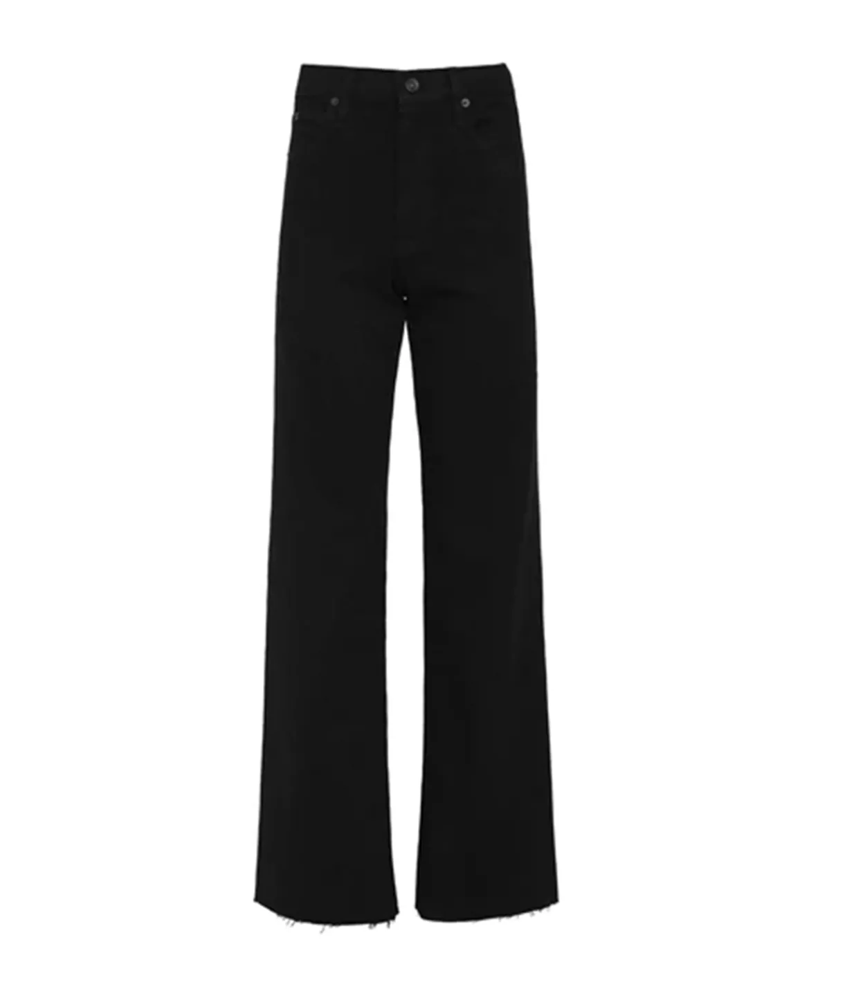 SLVRLAKE Grace High Rise Wide Leg in Jet Black Hot