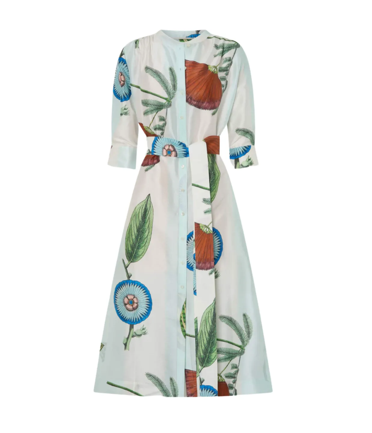 Oroton Grand Floral Column Dress in Multi New