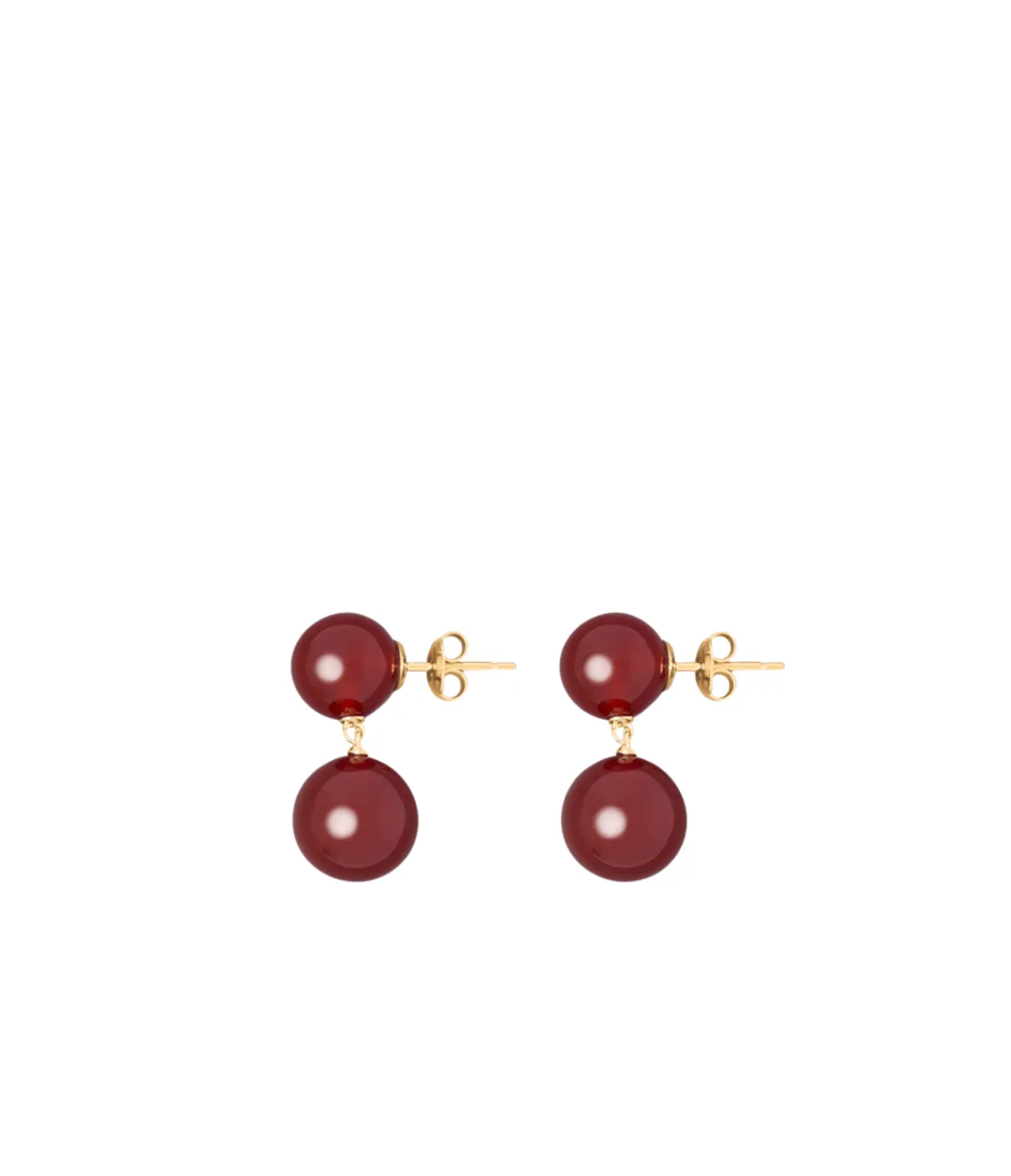 Lie Studio Hannah Earring in Red Carnelian Hot