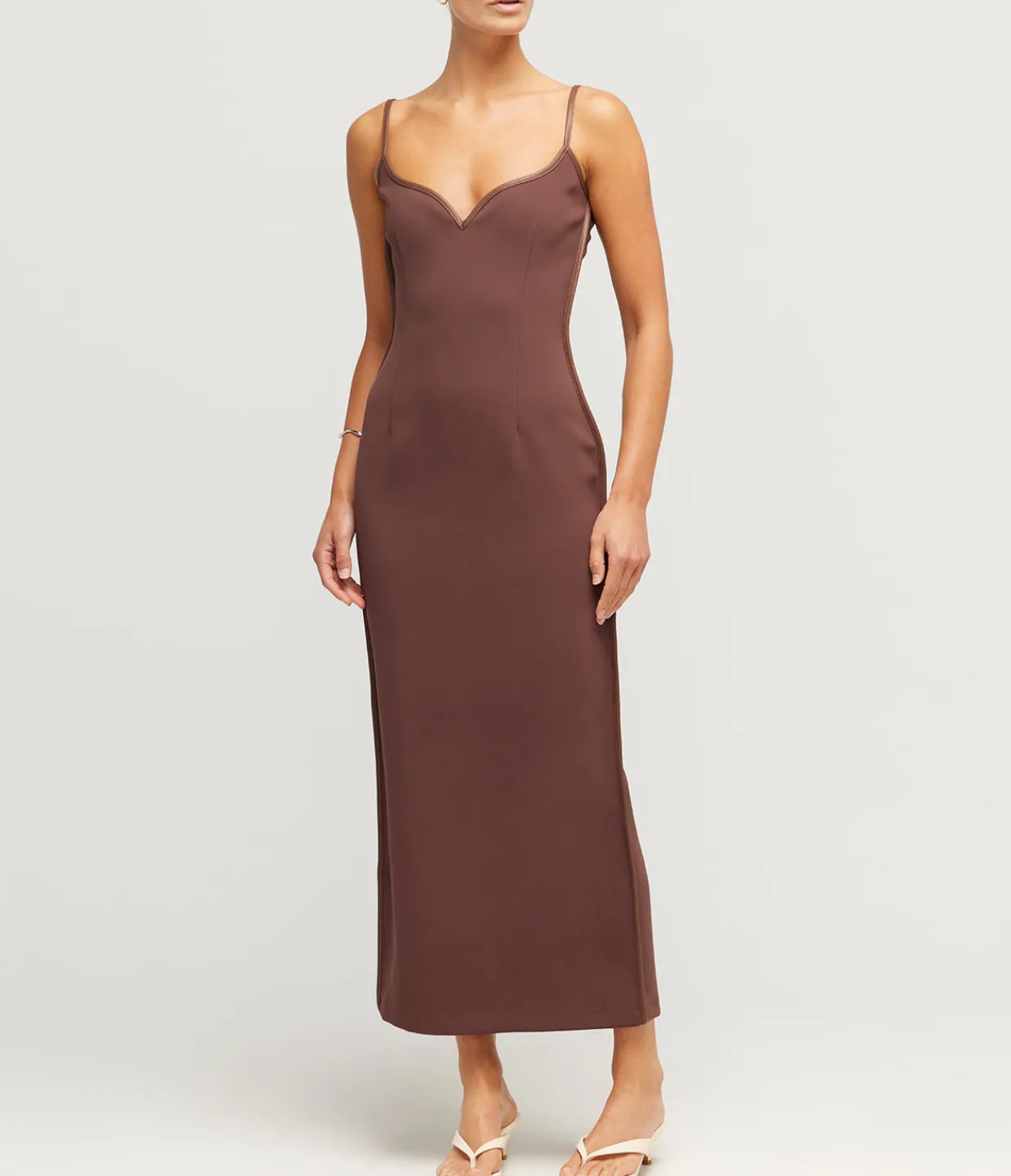 Paris Georgia Heart Bodice Dress in Cocoa Best